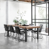 Landelijk industriële Eettafel Beam 300 x 100 cm gerecycled teakhout