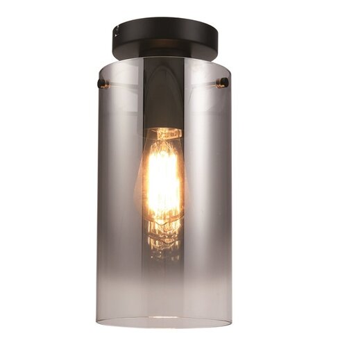 Moderne plafondlamp Ventotto zwart smoke glas
