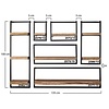 BelaLuz Landelijke wandplank Orlando set 2 acaciahout met zwart frame