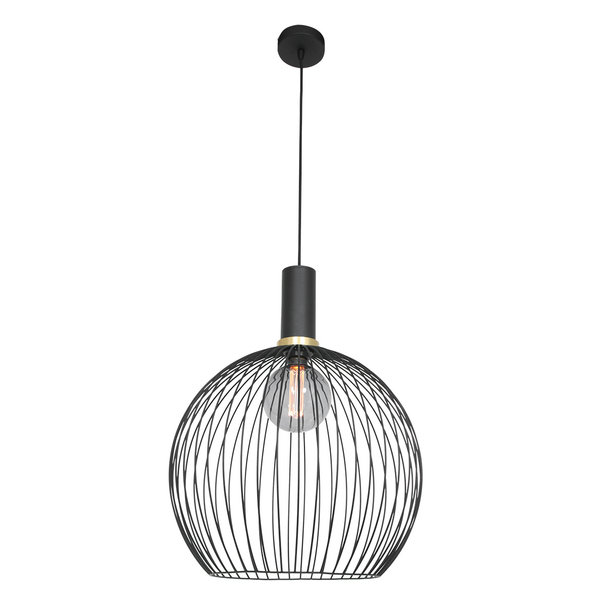 Mexlite Moderne hanglamp Aureole Ø45 cm zwart