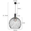Mexlite Moderne hanglamp Aureole Ø45 cm zwart