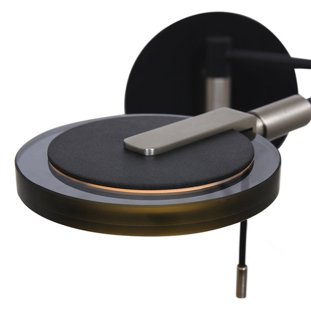 Steinhauer Moderne wandlamp Turound smoke glas zwart