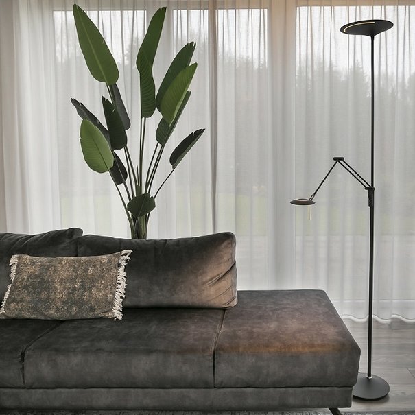Steinhauer Moderne vloerlamp Zodiac Leeslamp zwart