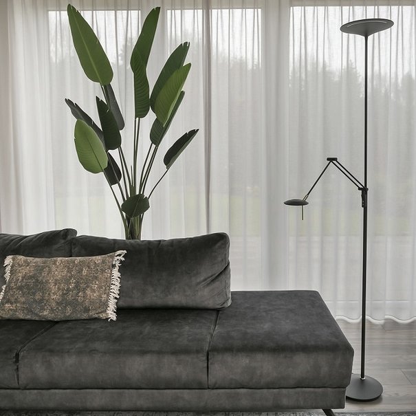 Steinhauer Moderne vloerlamp Zodiac Leeslamp zwart