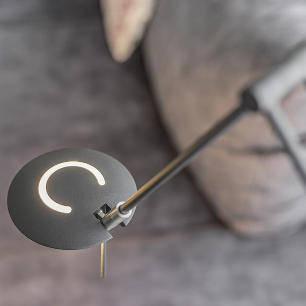 Steinhauer Moderne vloerlamp Zodiac Leeslamp zwart
