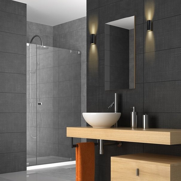 Steinhauer Moderne buiten wandlamp Logan 2-lichts rond zwart