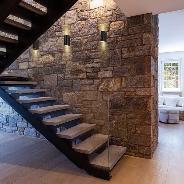 Steinhauer Moderne buiten wandlamp Logan 2-lichts rond zwart