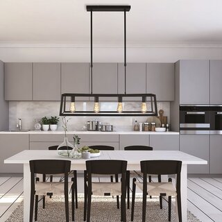 Hanglamp Buckley 4-lichts Zwart