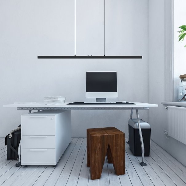 Steinhauer Moderne hanglamp Zelena Motion uittrekbaar zwart