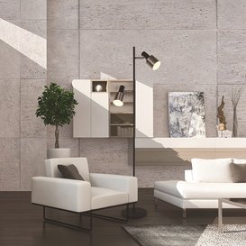 Vloerlamp Fjorgard 2-lichts Zwart