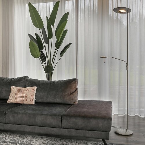 Moderne vloerlamp Zenith Plus leeslamp staal