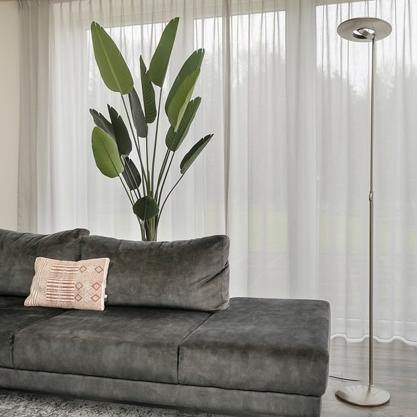 Steinhauer Moderne vloerlamp Zenith Uplighter staal