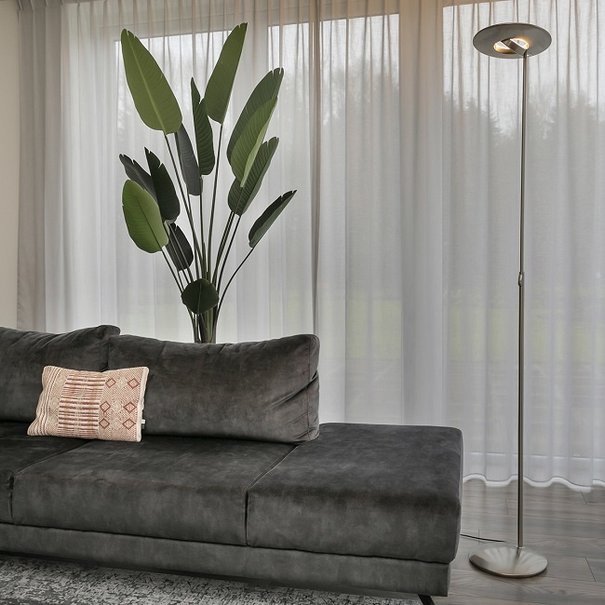 Steinhauer Moderne vloerlamp Zenith Uplighter staal