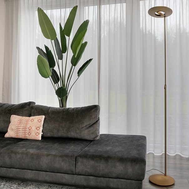 Steinhauer Moderne vloerlamp Zenith Uplighter brons