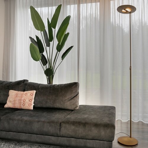 Moderne vloerlamp Zenith Uplighter brons