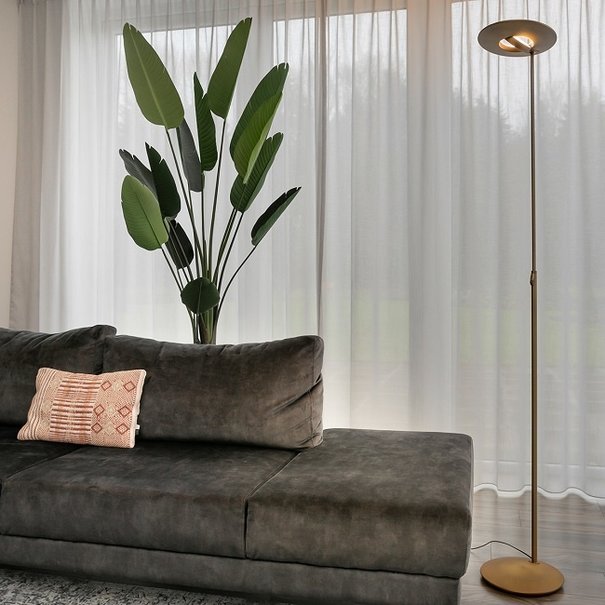Steinhauer Moderne vloerlamp Zenith Uplighter brons