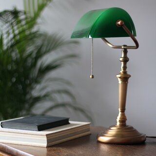 Bankierslamp Ancilla groene glazenkap