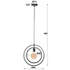 BelaLuz Industriële hanglamp Ozon 1-lichts charcoal