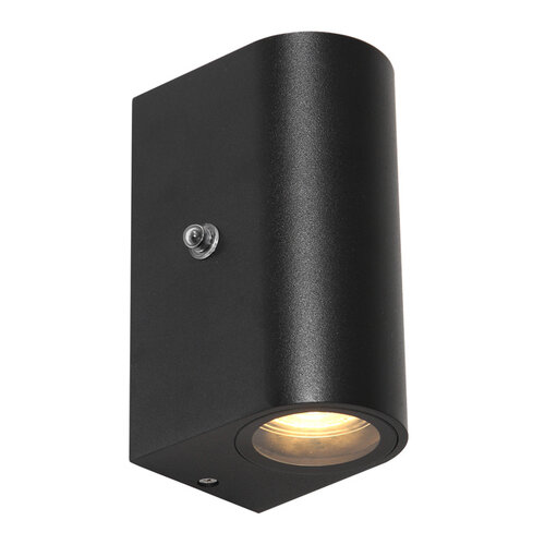 Moderne buiten wandlamp Logan 2-lichts IP44 zwart