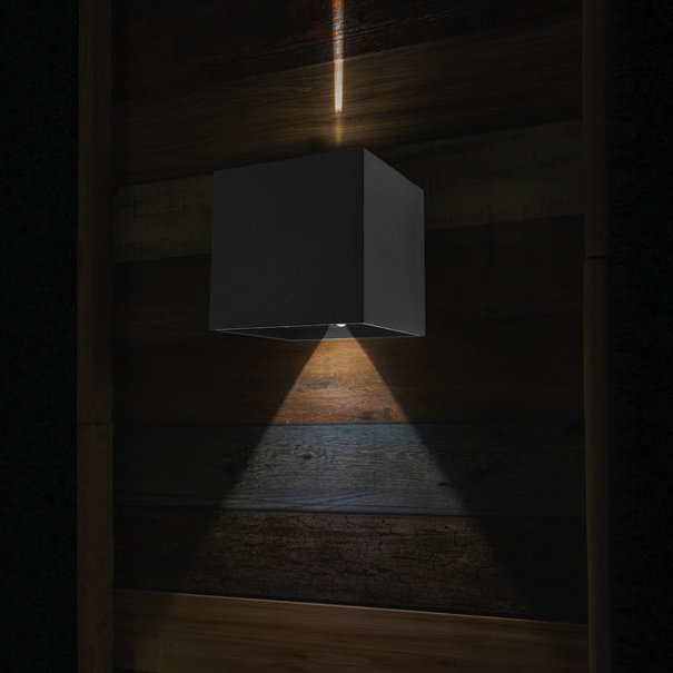 Steinhauer Moderne buiten wandlamp Logan 2-lichts IP54 zwart
