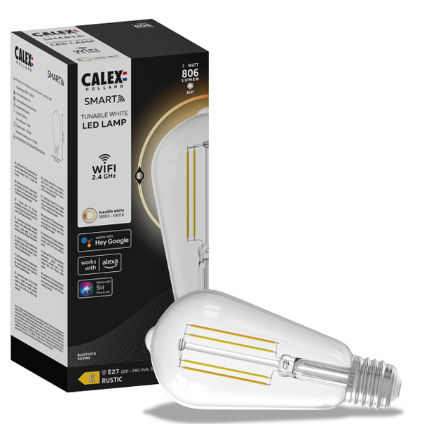 Calex Calex Smart LED E27 7W edison helder