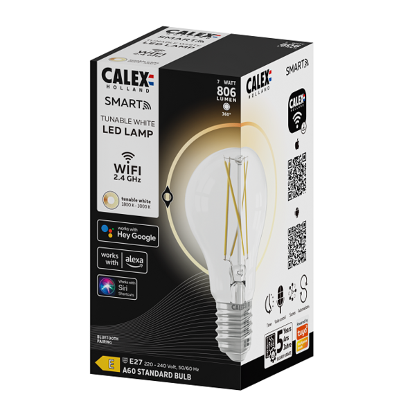 Calex Calex Smart LED E27 7W peer helder