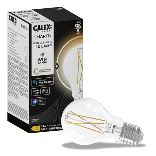 Calex Smart LED E27 7W peer helder