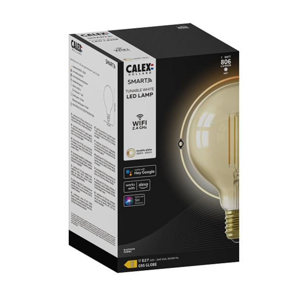 Calex Smart LED 7W 9,5 cm bol amber