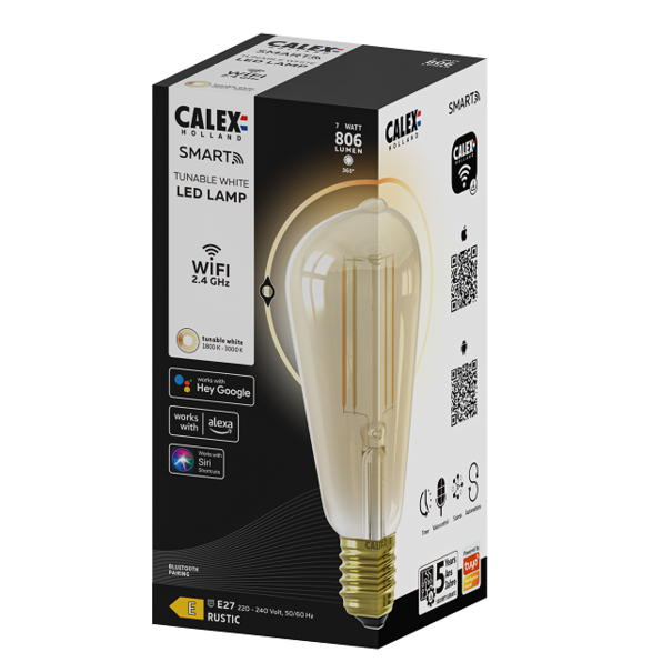 Calex Calex Smart LED E27 7W edison amber