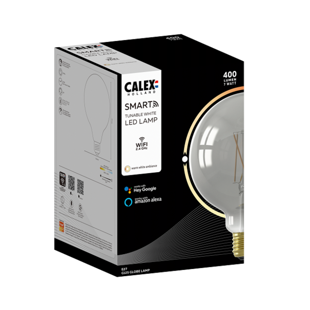 Calex Calex Smart LED E27 7W Ø12,5 cm bol smoke
