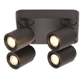 Opbouwspot Razza 4-lichts zwart