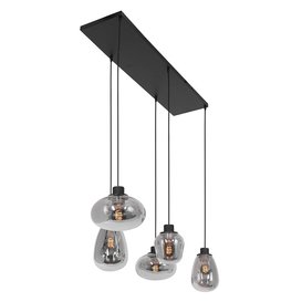 Hanglamp Reflexion 5-lichts smoked glas