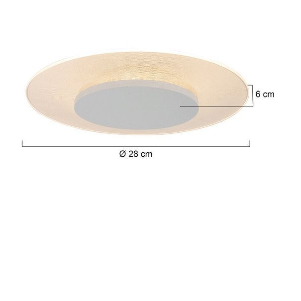 Steinhauer Moderne plafondlamp Lido 12W wit