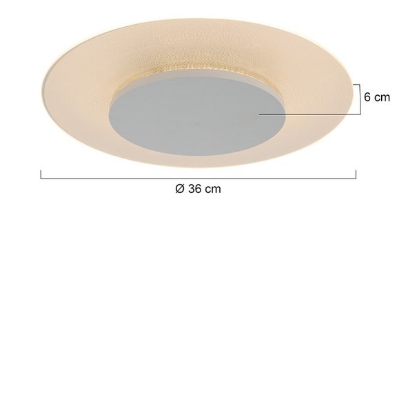 Steinhauer Moderne plafondlamp Lido 18W wit