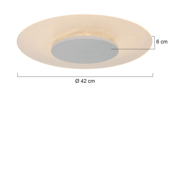 Steinhauer Moderne - Plafondlamp- wit/wit - 24W- Lido