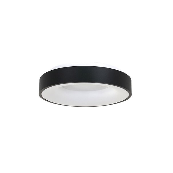 Steinhauer Moderne plafondlamp Ringlede Ø30 cm zwart