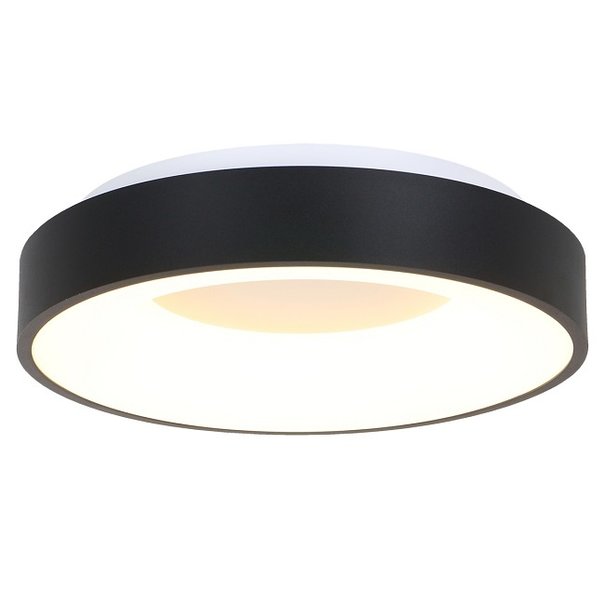 Steinhauer Moderne plafondlamp Ringlede Ø48 cm zwart
