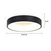 Steinhauer Moderne plafondlamp Ringlede Ø48 cm zwart