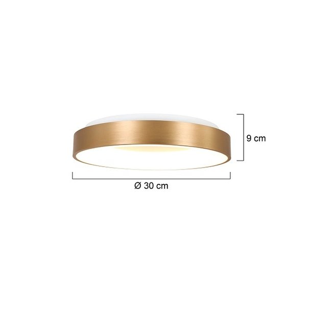 Steinhauer Moderne plafondlamp Ringlede Ø30 cm goud