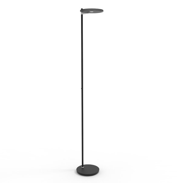 Steinhauer Moderne vloerlamp Turound zwart met smoke glas