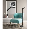 Steinhauer Moderne vloerlamp Turound zwart met smoke glas kleurinstelbaar
