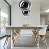 ETH Moderne hanglamp Orb 1-lichts Ø40 cm zwart met smoke glas