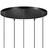 ETH Moderne hanglamp Orb 5-lichts getrapt zwart met smoke glas