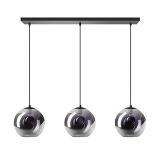 Hanglamp Orb 3-lichts smoke glas Ø25 cm