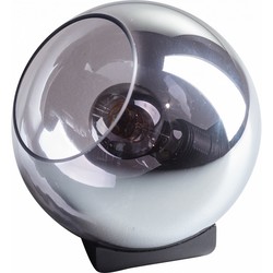 Tafellamp Orb 1-lichts  smoke glas Ø20 cm / zwart
