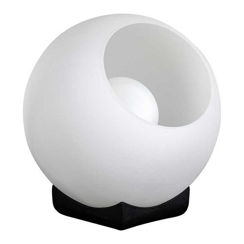 Moderne tafellamp Orb 1-lichts Ø25 cm zwart met opaal glas