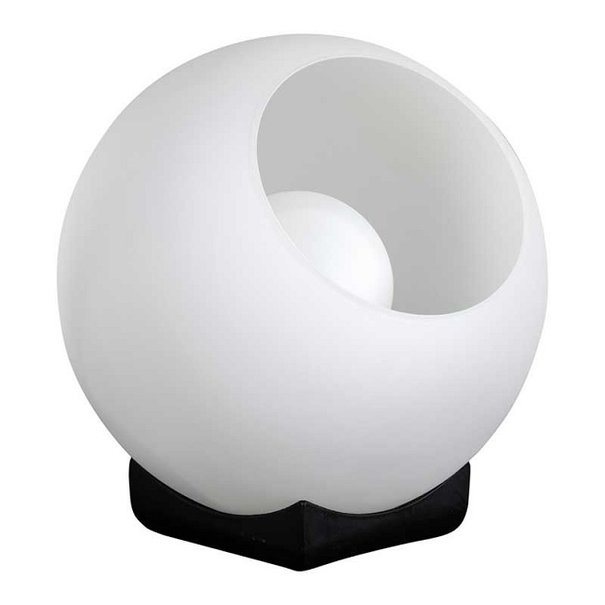 ETH Moderne tafellamp Orb 1-lichts Ø25 cm zwart met opaal glas