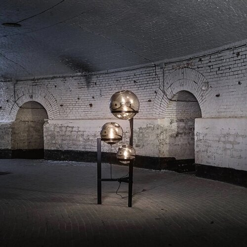 Moderne vloerlamp Orb 3-lichts 140 cm zwart met smoke glas