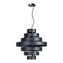 Modern landelijk - Hanglamp - Antraciet - 50 cm - Blagoon - 7 ringen