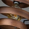 ETH Modern landelijk hanglamp Walnut Ø50 cm met 7 ringen bruin